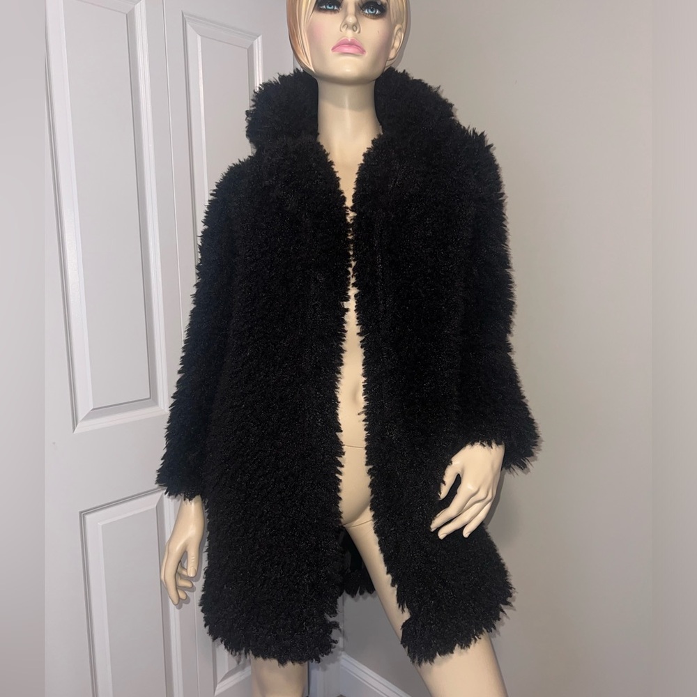 Faux Fur fuzzy overcoat